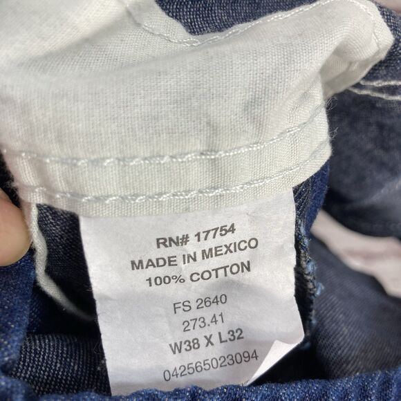 Mens KEY IMPERIAL Carpenter Bib Overalls 38x32 Denim Blue Utility Workwear - Picture 13 of 16